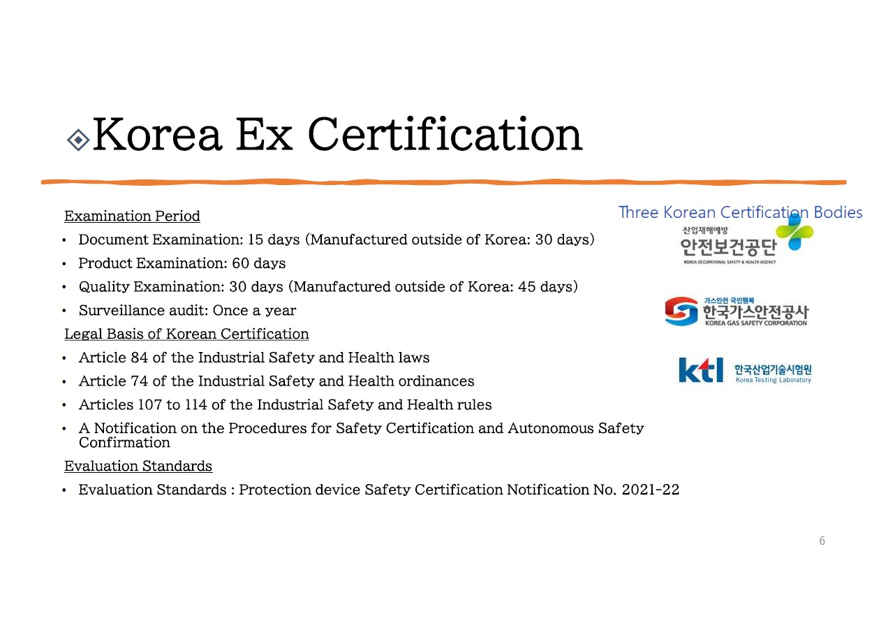 Nonelectricaal equipment Ex h KSC JAPAN